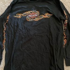 Harley Davidson Long Sleeve Black Crew Neck